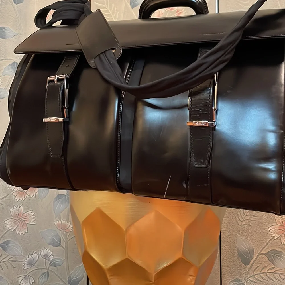 Pineider Firenze 1774 Weekend Duffle Leather & Neoprene - Picture 10 of 15
